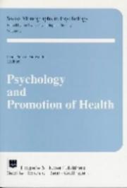 Front cover of Psychology and promotion of health by Jean-Pierre Dauwalder