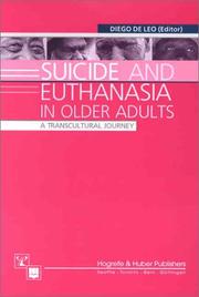 Front cover of Suicide and euthanasia in older adults by Diego De Leo