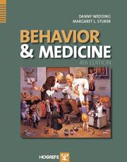 Front cover of Behavior and medicine by Danny Wedding