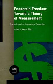 Front cover of Economic freedom by International Symposium on Measuring Economic Freedom (1988 Vancouver, B.C.)