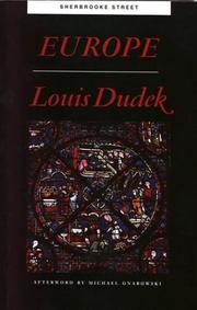 Cover of Europe by Louis Dudek