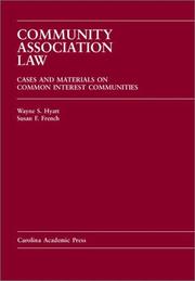 Cover of Community association law by Wayne S. Hyatt