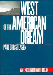 Front cover of West of the American dream by Paul Christensen