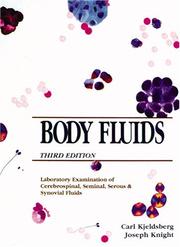 Cover of Body fluids by Carl R. Kjeldsberg