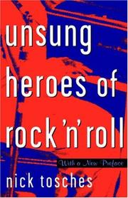 Front cover of Unsung heroes of rock 'n' roll by Nick Tosches