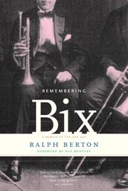 Cover of Remembering Bix by Ralph Berton