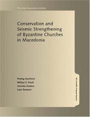 Front cover of Conservation and seismic strengthening of Byzantine churches in Macedonia by Predrag Gavrilovic