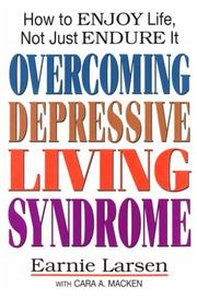 Front cover of Overcoming depressive living syndrome by Earnest Larsen