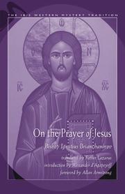 Cover of On the prayer of Jesus by Ignatīĭ Saint, Bishop of Caucasus and Chernomorʹe