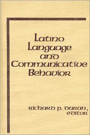 Cover of Latino language and communicative behavior by Richard P. Durán