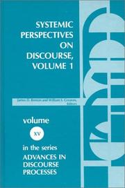 Cover of Systemic perspectives on discourse by International Systemic Workshop (9th 1982 Toronto, Ont.)