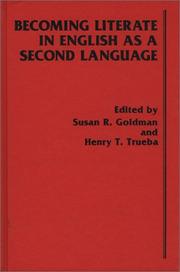 Cover of Becoming Literate in English as a Second Language by Susan R. Goldman
