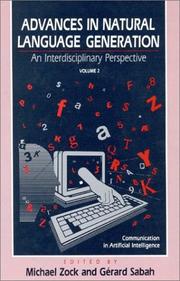 Front cover of Advances in Natural Language Generation by Michael Zock
