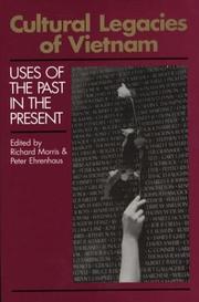 Front cover of Cultural legacies of Vietnam by Richard Joseph Morris