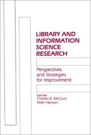 Front cover of Library and information science research by Charles R. McClure