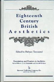 Front cover of Eighteenth-Century British Aesthetics by Dabney Townsend