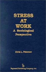 Cover of Stress at Work by Chris L. Peterson