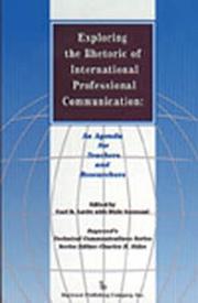 Front cover of Exploring the Rhetoric of International Professional Communication by Unknown
