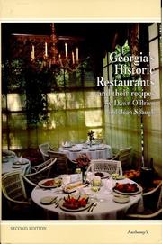 Cover of Georgia's historic restaurants and their recipes by Dawn OʼBrien