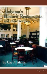Front cover of Alabama's historic restaurants and their recipes by Gay N. Martin