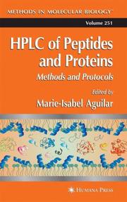 Front cover of HPLC of Peptides and Proteins by Marie-Isabel Aguilar