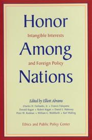 Cover of Honor among nations by Elliott Abrams
