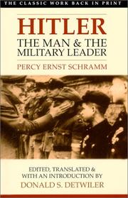 Cover of Hitler by Percy Ernst Schramm