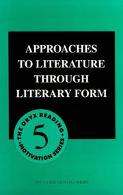 Cover of Approaches to literature through literary form by Paula Kay Montgomery