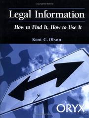 Cover of Legal Information by Kent C. Olson