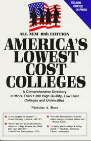 Cover of America's lowest cost colleges by Nicholas A. Roes