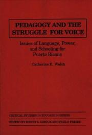 Front cover of Pedagogy and the struggle for voice by Catherine E. Walsh