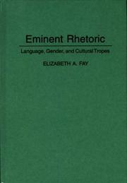 Front cover of Eminent rhetoric by Elizabeth A. Fay