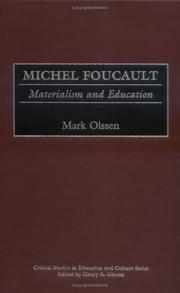 Cover of Michel Foucault by Mark Olssen