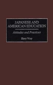 Front cover of Japanese and American education by Harry Wray