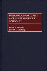 Cover of Unequal opportunity by Bruce M. Mitchell