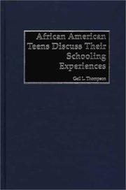 Cover of African-American Teens Discuss Their Schooling Experiences by Gail L. Thompson