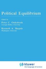 Front cover of Political equilibrium by Peter C. Ordeshook