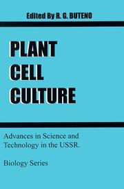 Front cover of Plant Cell Culture (Biology (University Press of the Pacific)) by R. G. Buteno