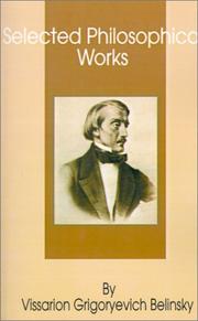 Cover of Selected philosophical works by Vissarion Grigoryevich Belinsky