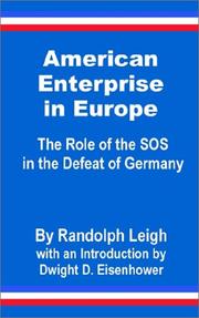 Front cover of American Enterprise in Europe by Randolph Leigh