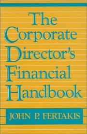 Cover of The corporate director's financial handbook by John P. Fertakis