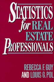 Front cover of Statistics for real estate professionals by Rebecca F. Guy