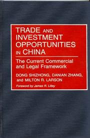Front cover of Trade and investment opportunities in China by Tung, Shih-Chung.