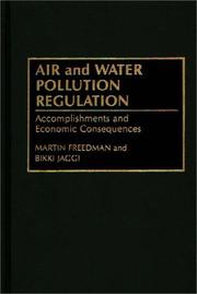 Front cover of Air and water pollution regulation by Martin Freedman
