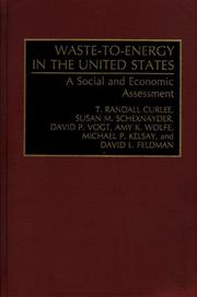 Front cover of Waste-to-energy in the United States by T. Randall Curlee