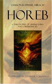 Cover of Horeb by Samson Raphael Hirsch