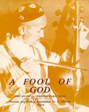 Front cover of A fool of god by Bābā-Ṭāhir