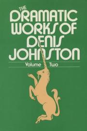 Cover of Plays by Johnston, Denis