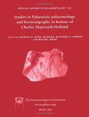 Cover of Studies in Palaeozoic palaeontology and biostratigraphy in honour of Charles Hepworth Holland by Patrick Wyse Jackson