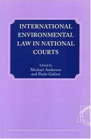 Front cover of International Environmental Law In National Courts by Unknown